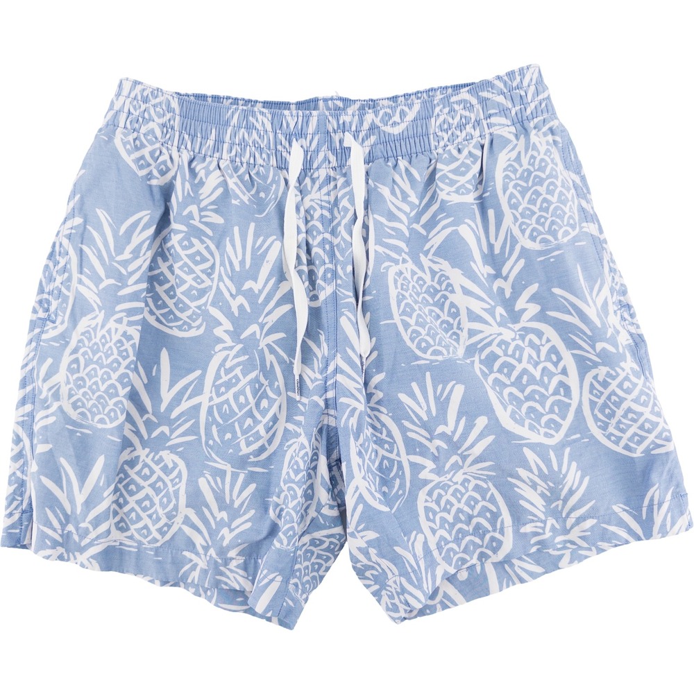 Chubbies Mens S Light Blue Thigh-Napples Swim Trunks Pineapple 5.5 Inseam Short